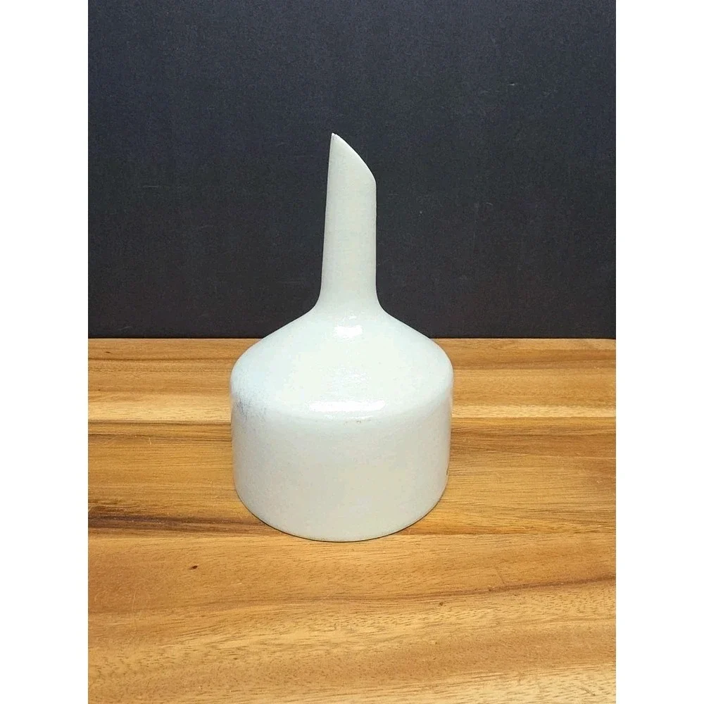 Vtg USA 100 mm Porcelain Funnel White Glazed Filter Strainer